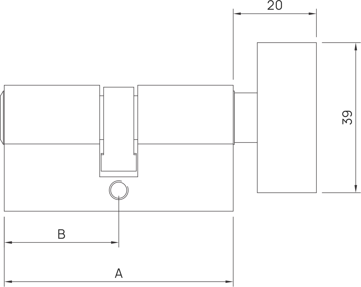 One Side Key/Knob with 5 Computer Key